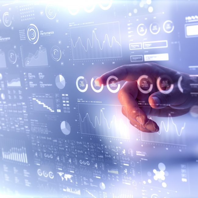 Businessman,Using,Futuristic,User,Interface,With,Virtual,Data,Analytics.,Innovative